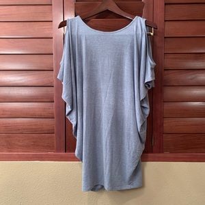 Wakulla Cold Shoulder Dolman Knot Top